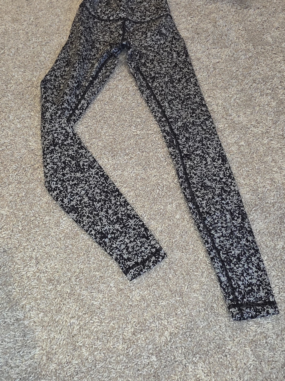 lululemon athletica Black & White Space-Dye Leggings